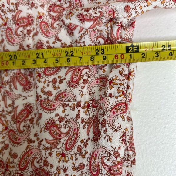 Cynthia Rowley Woman Paisley Floral Boho Bell Sleeve Popover Tunic Plus Size 1X - Picture 9 of 12